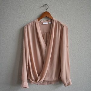 M | ny & co | blush wrap blouse